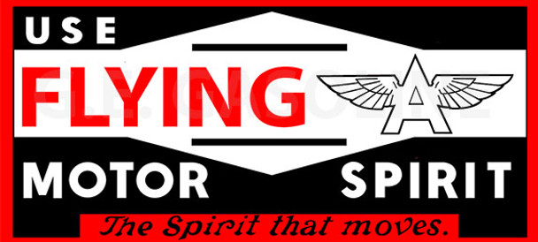 FLYING 'A' MOTOR SPIRIT Metal Sign