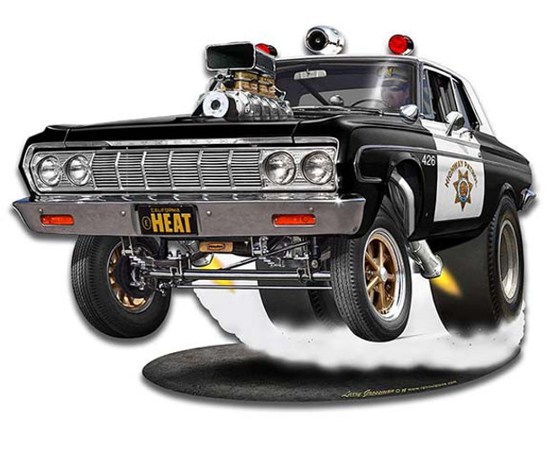 Mopar Police Cop Car Heat Plasma Cut Metal Sign