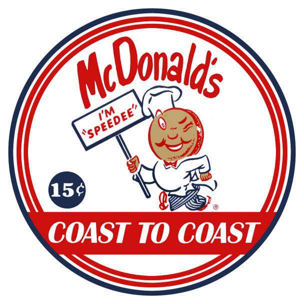 McDonald's  14" Round Metal Sign