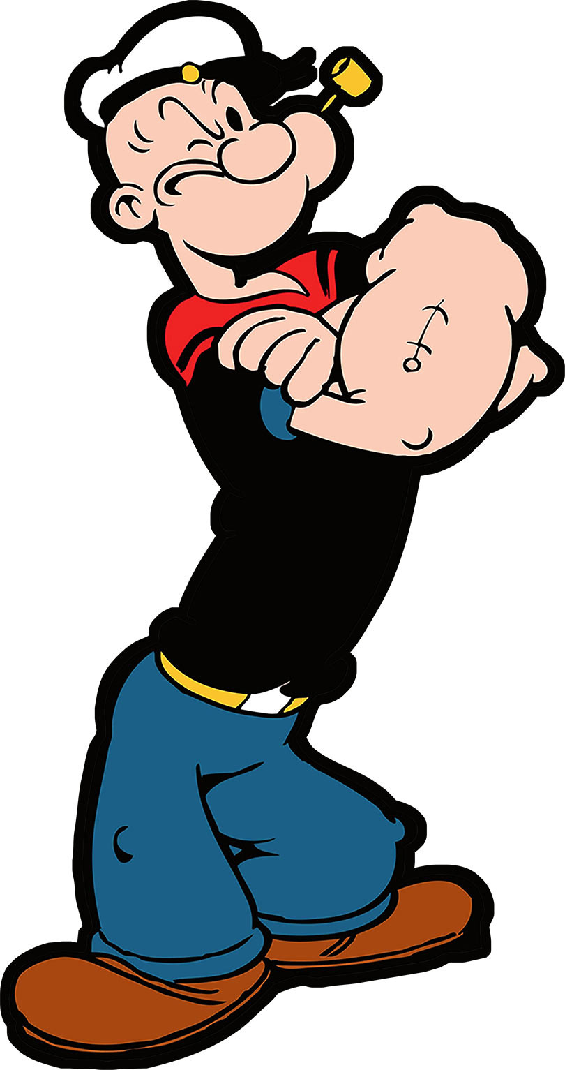 Popeye Plasma Cut Metal Sign American Collectibles