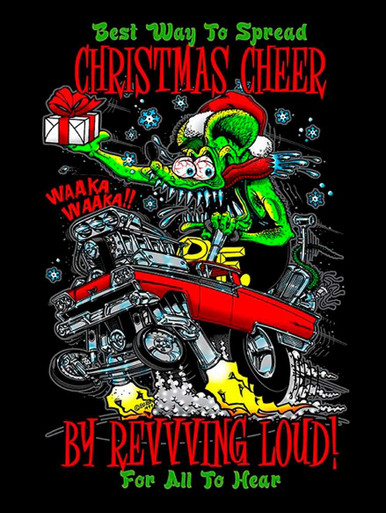 Rat Fink / Christmas Metal Sign - American Collectibles