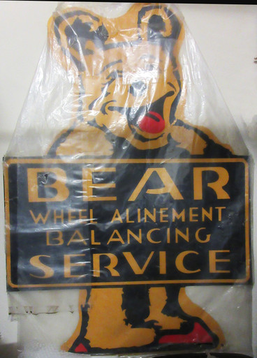 Bear Alignment Service Laser Cut Image Metal Advertisement Sign XLarge ...