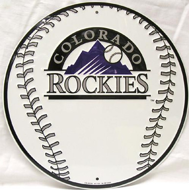 Colorado Rockies Aluminum Embossed Baseball Logo Emblem