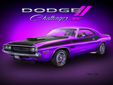 1970 Purple Dodge Challenger by Michael Fishel - American Collectibles