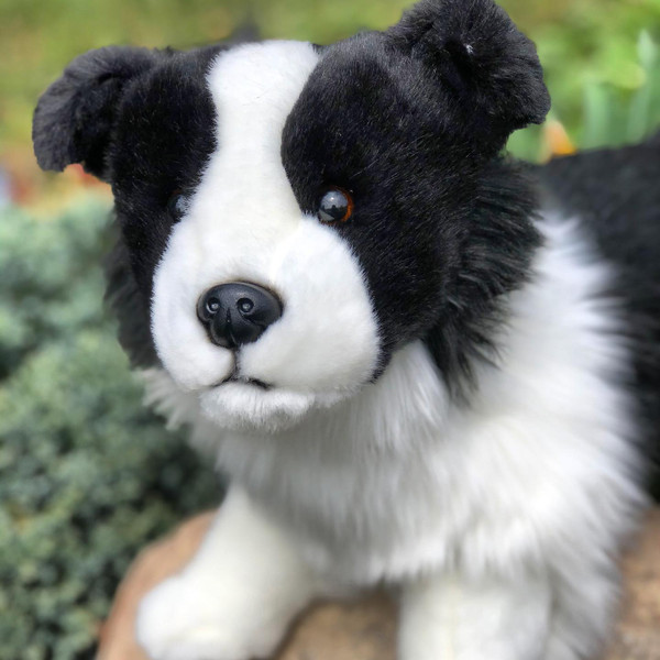 Meet Hunter: The Life-Like Border Collie Plush Toy Perfect for Show Ring or Snuggles
