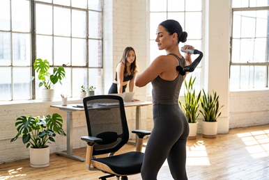 Customer Using FlexReach Pro Massage Gun