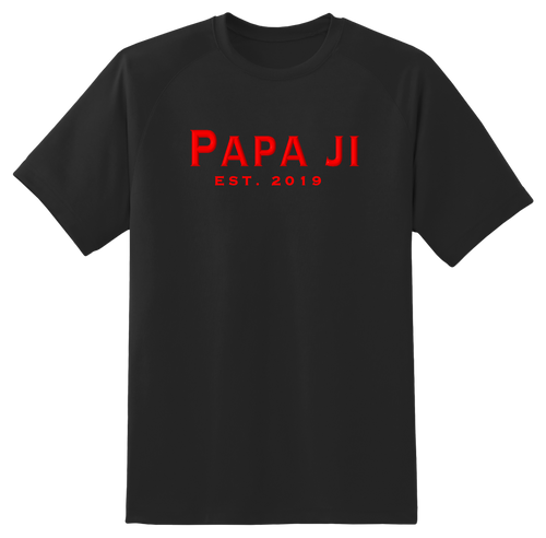 Retro Red Text PAPA JI T-Shirt