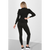 Puff Sleeves Set Frill Hem Peplum Ribbed Lounge Wear Suit