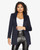 De La Creme Womens Collared Formal Longline Blazer