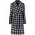 De La Creme - Womens Dogtooth Grey Duster Coat