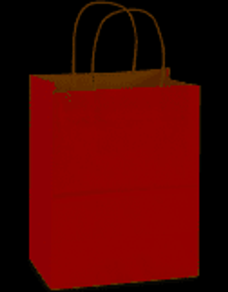Red Paper Bags with Twisted Paper Handles - Carton of 25 Bags