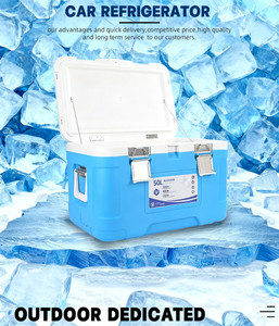 50L Wheeled Hard Cooler Keeps Ice Camping Plastic Portable Picnic Ice Chest Cooler Box With Handle