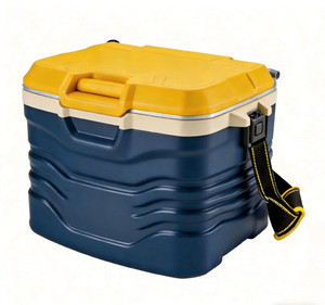 Durable and Portable 16L Insulated Lunch Box Worker Insulated Box Hard Plastic Sided Cooler Box
