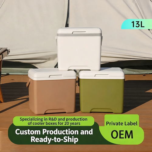 13L Outdoor Insulated Portable Round Ice Bucket for Picnic