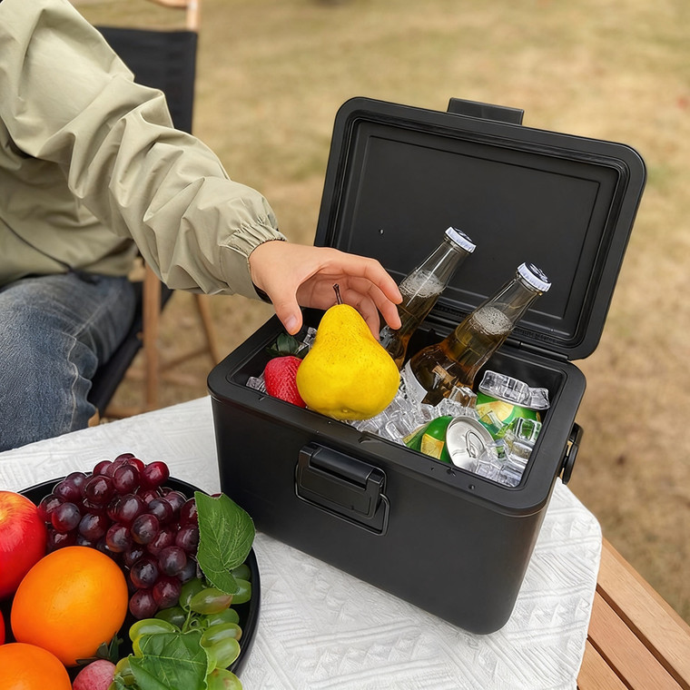3.8L Mini Camping Portable Cooler Lunch Box Thermal Insulated Ice Chest Hard Cooler Box
