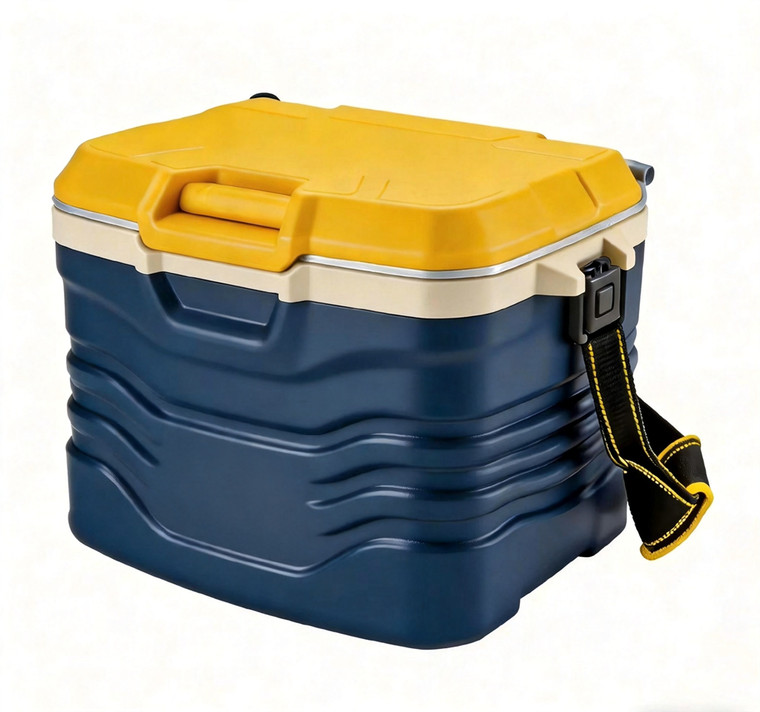 Durable and Portable 16L Insulated Lunch Box Worker Insulated Box Hard Plastic Sided Cooler Box
