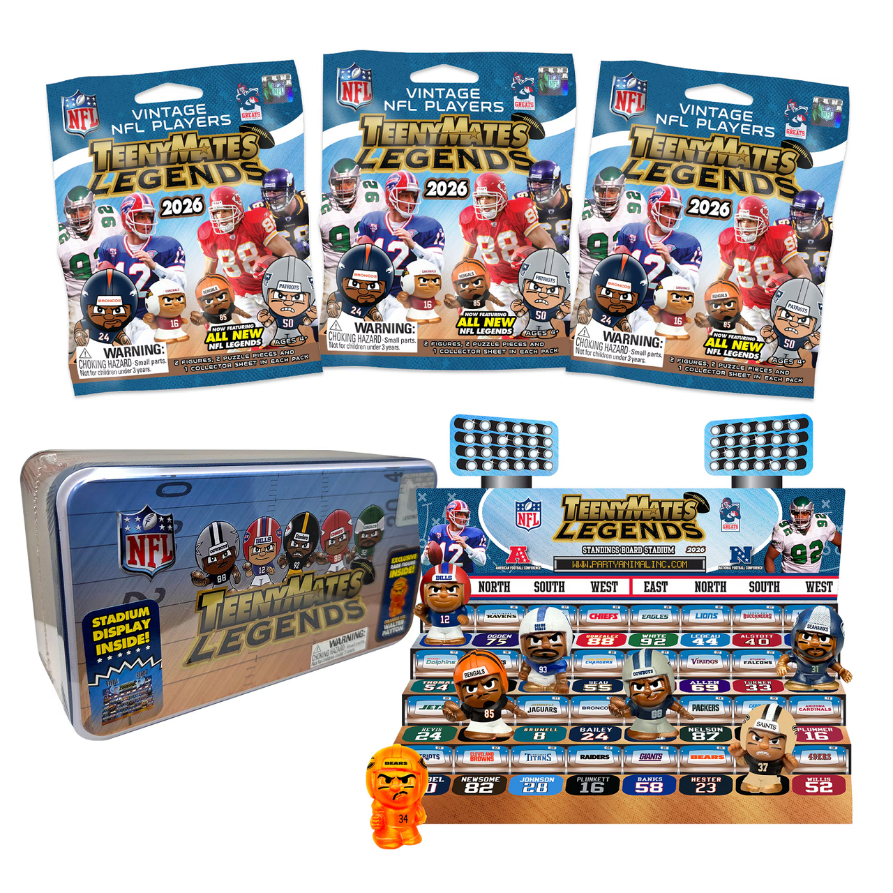TeenyMates 2026 NFL Legends Series 4 Collector Tin Set