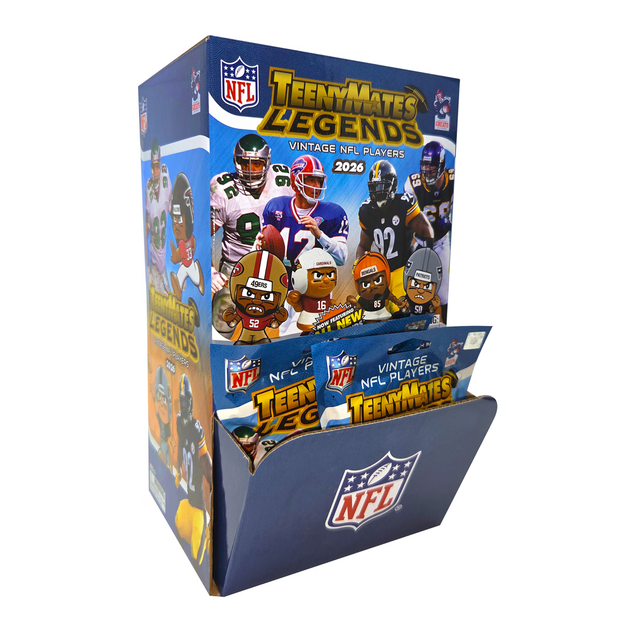 NFL Legends 2026 TeenyMates Figurines Mystery Box (32 packs) Series 4