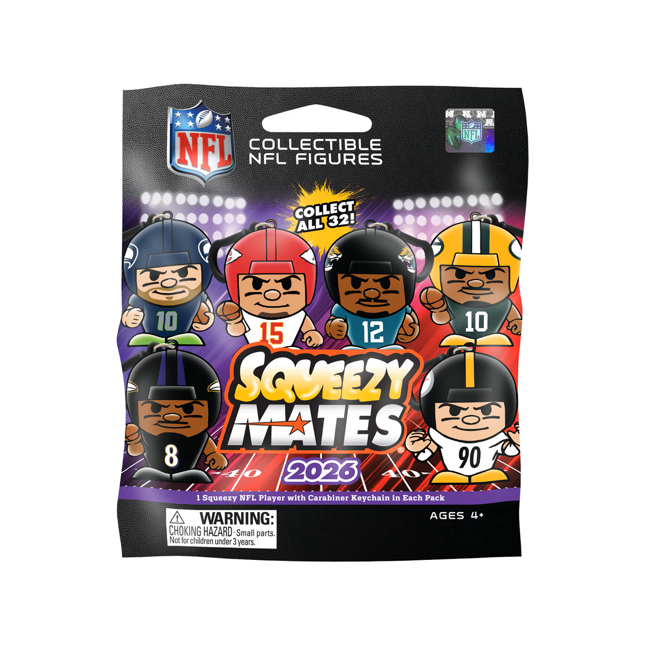 SqueezyMates NFL Gravity Feed Figurine Mystery Pack - 2026 Series 8
