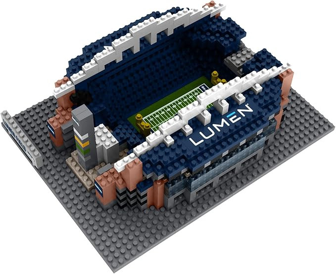 Seattle Seahawks Lumen Field Mini BRXLZ Lego Style Building Block Set