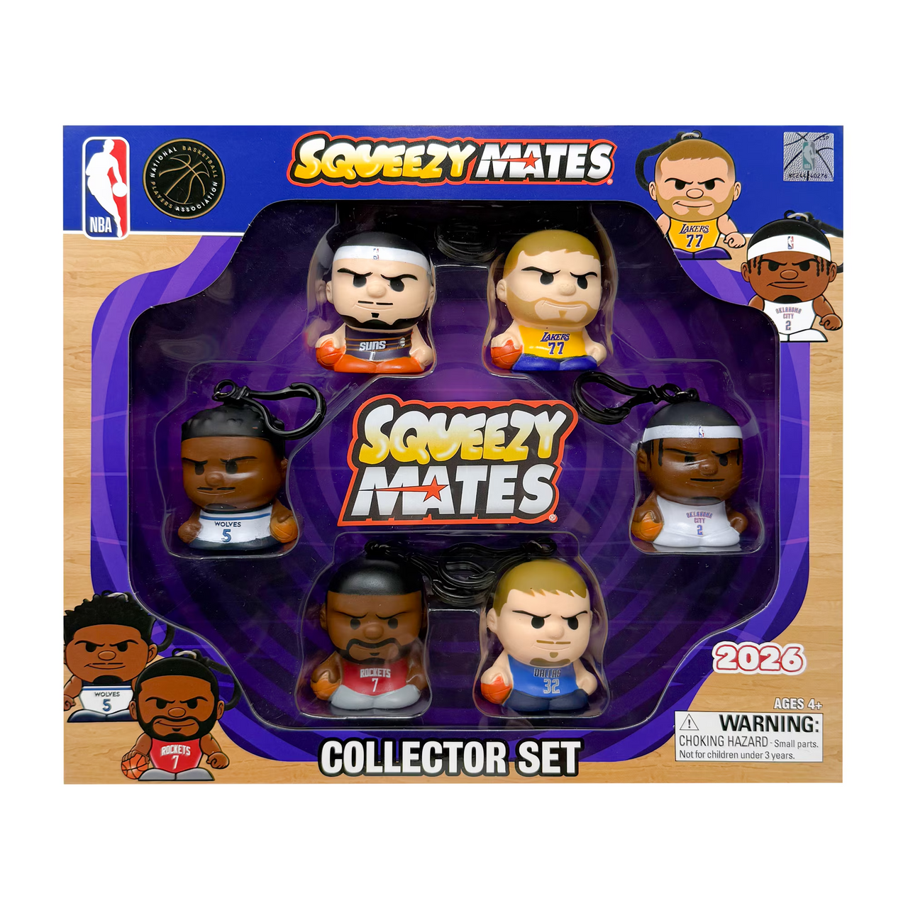 入手困難 コレクション出品 NBA チーム CAP 6個 SET NBA SqueezyMates 6-Figure Set Series 6 - 2026 Version