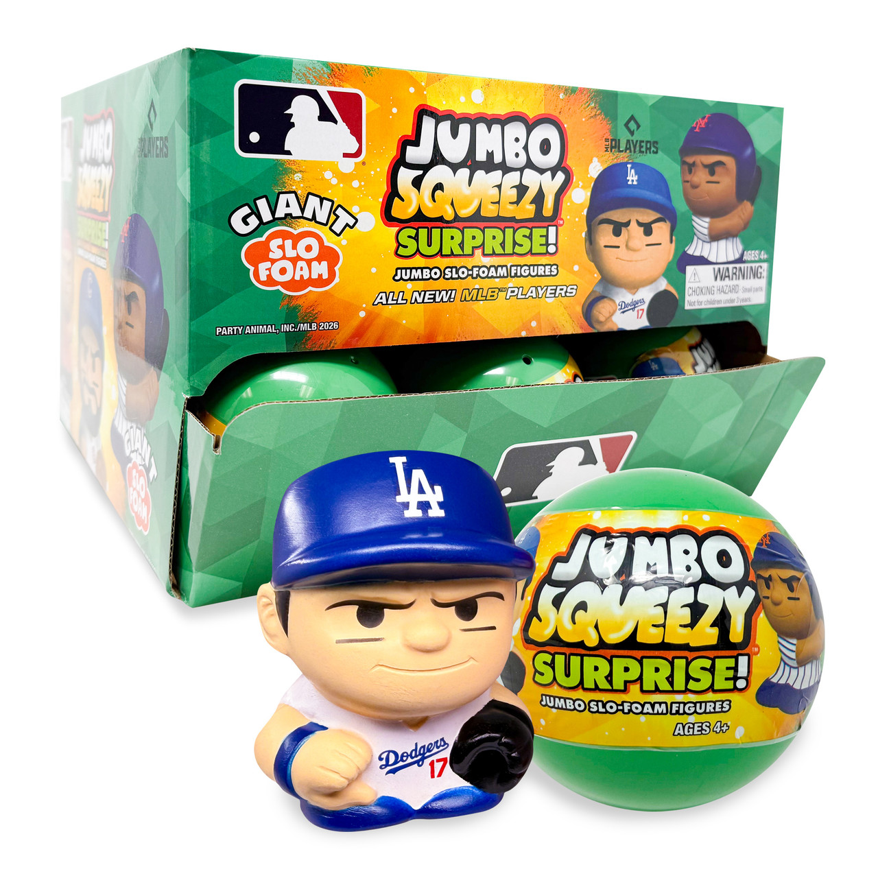 MLB Jumbo Squeezy Squeezymates Capsule Display Box - 18 Capsules
