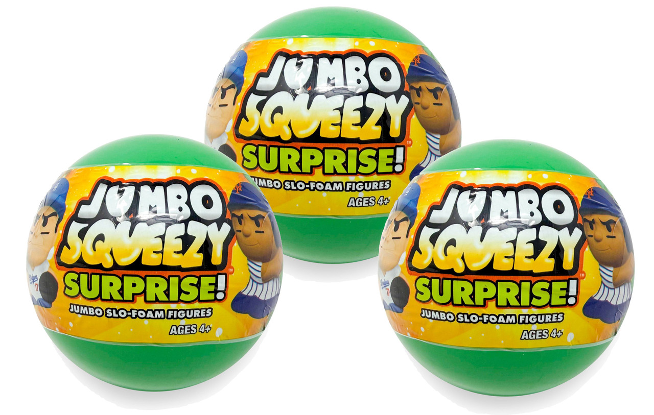 3 Pack - MLB Baseball Jumbo SqueezyMates Capsules - Series 6