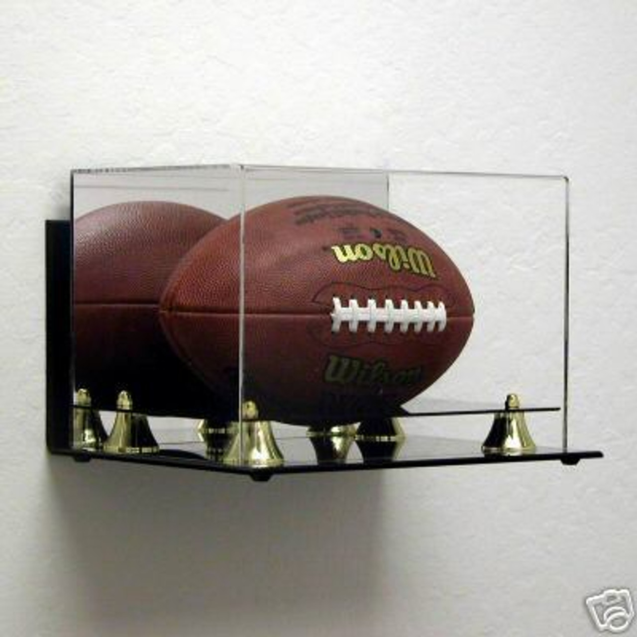 football display case with nameplate