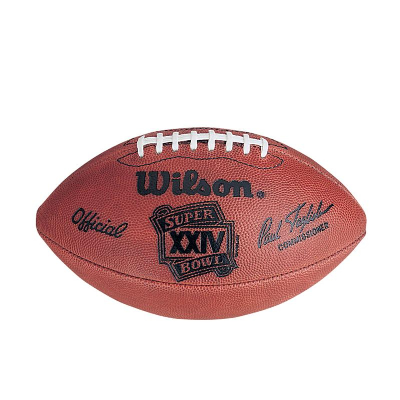 Super Bowl XXIV (Twenty-Four 24) San Francisco 49ers vs. Denver Broncos  Official Leather Authentic Game Football by Wilson