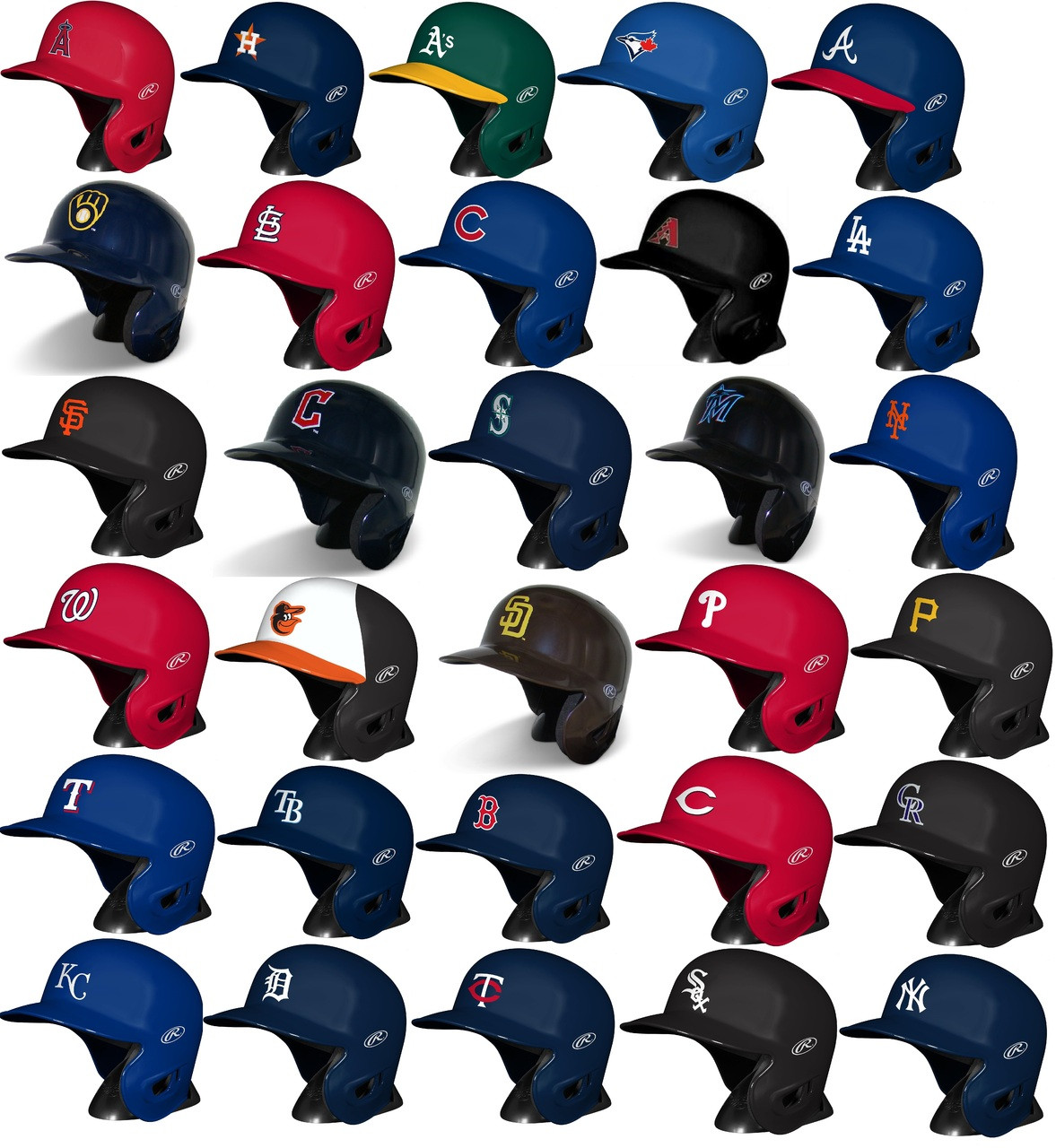 All 30 MLB Rawlings Replica MLB Baseball Mini Helmets