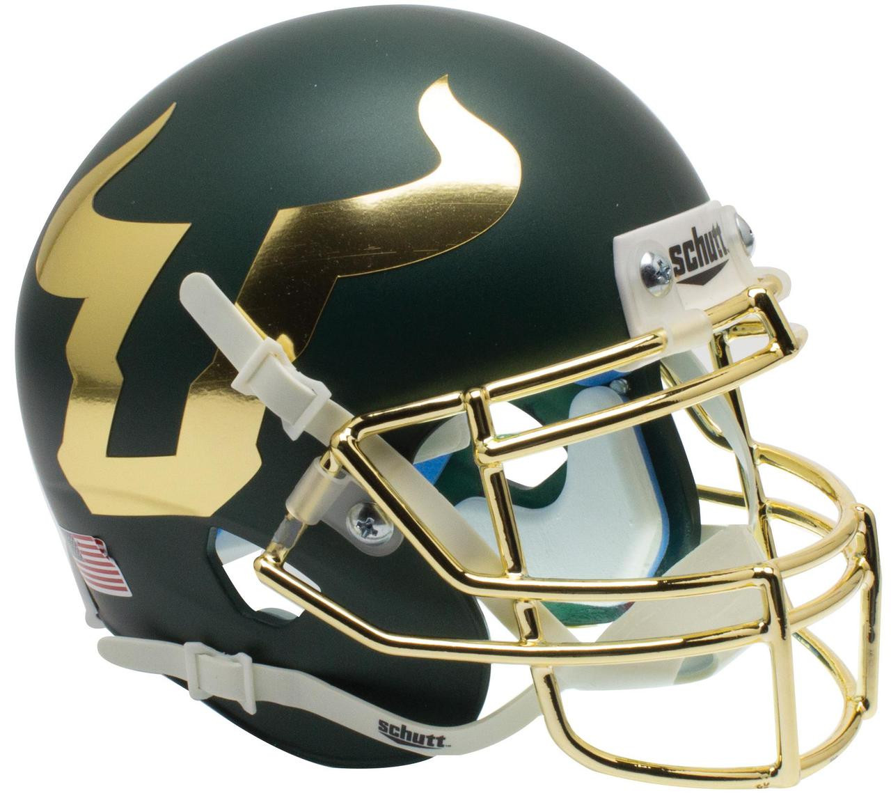 Schutt NCAA South Florida Bulls Mini Authentic XP Football Helmet 