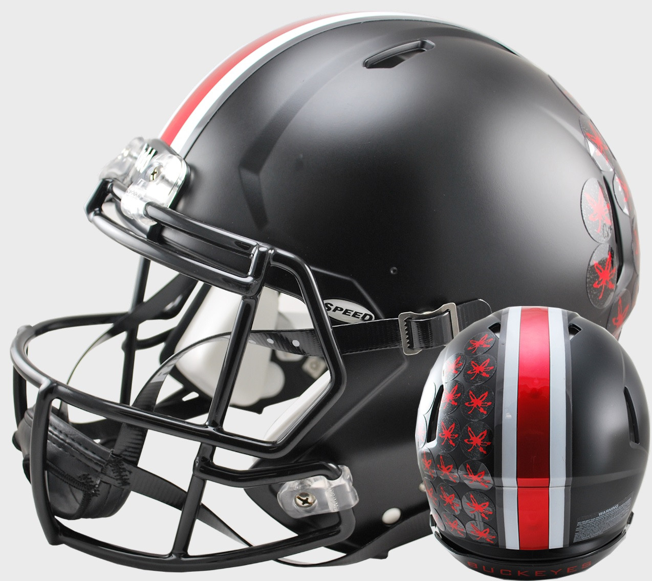 canandaigua football helmet similar to ohio states/ Ohio State Buckeyes Alternate Black Speed Riddell Full Size Replica Helmet