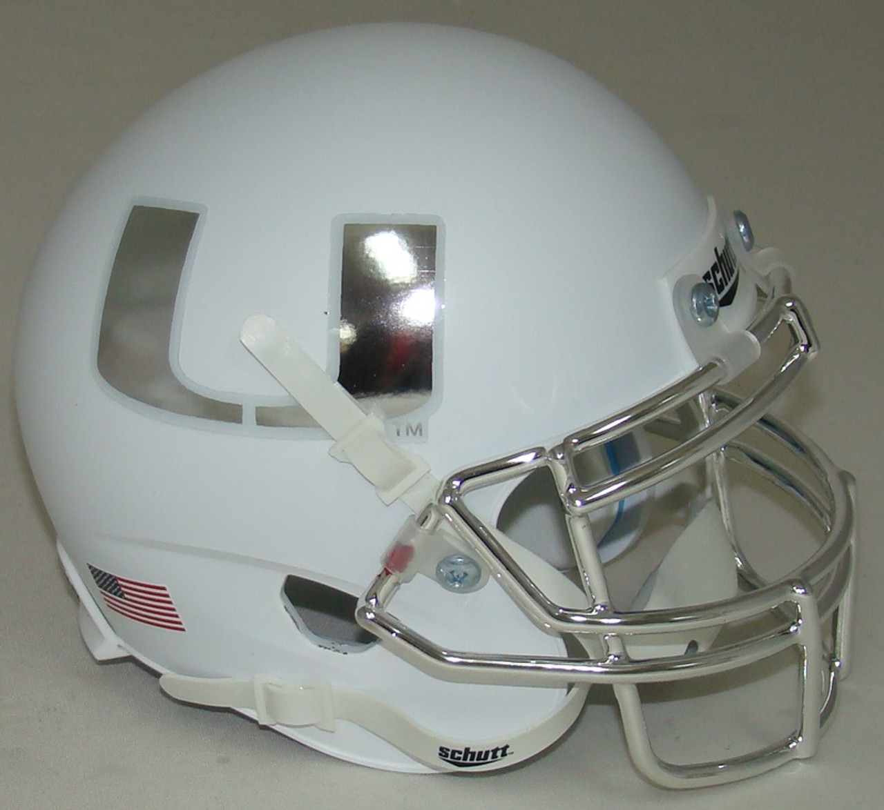 Riddell Miami Hurricanes Speed Mini Helmet, White, 5