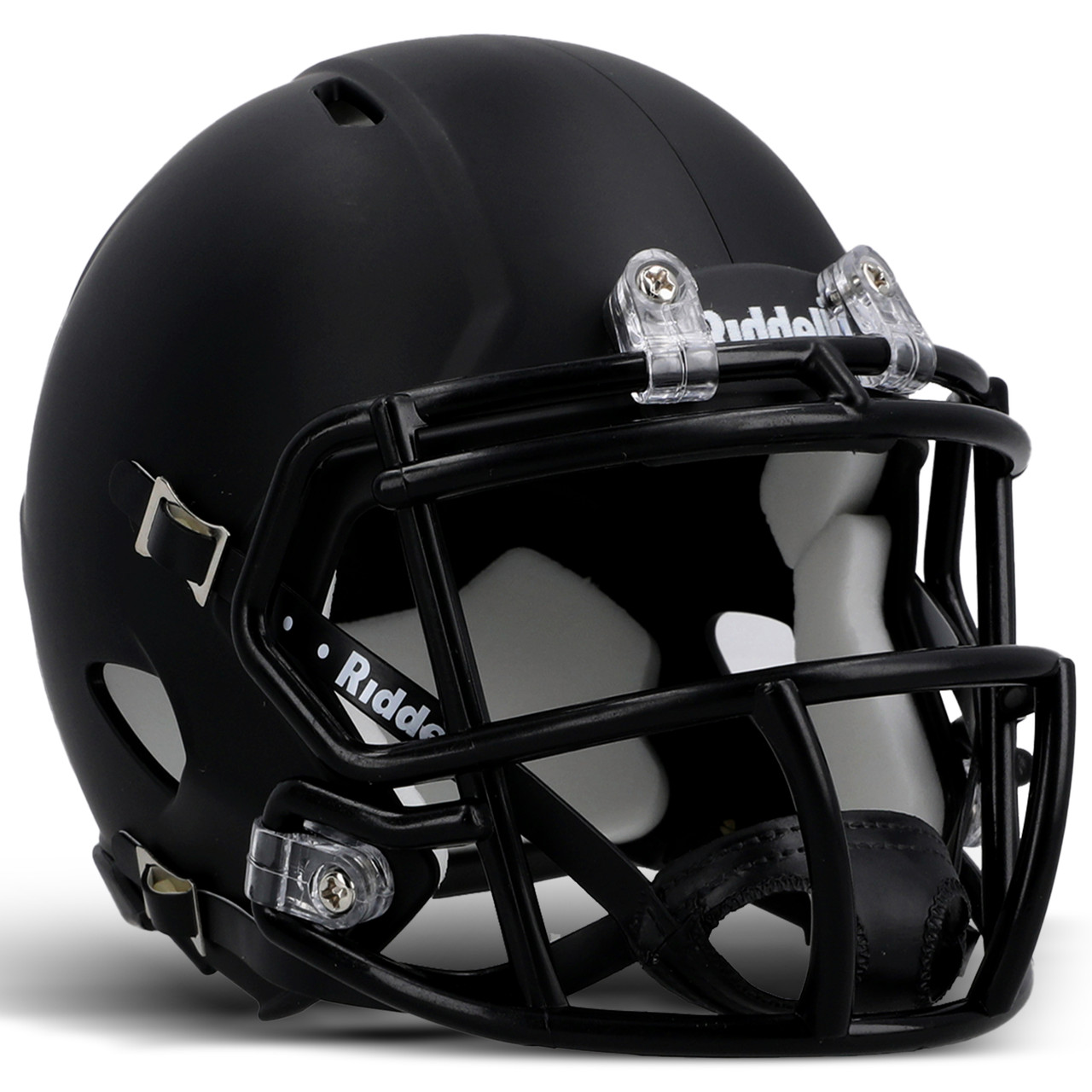 Matte Black Blank Riddell Revolution SPEED Mini Football Helmet Matte Black Blank Riddell Revolution SPEED Mini Football Helmet