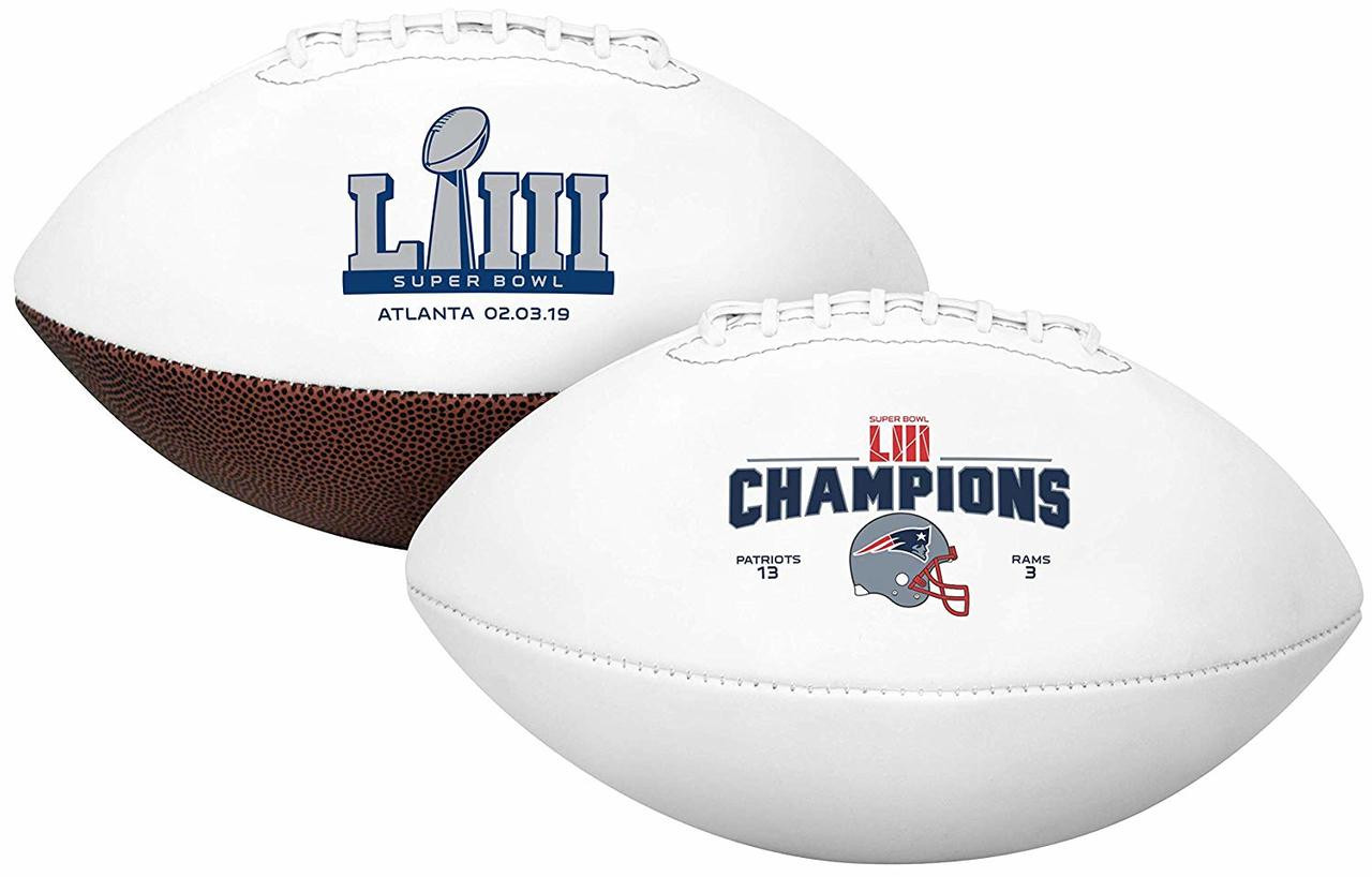 Wilson New England Patriots Super Bowl LIII Champions Metallic Commemorative Football