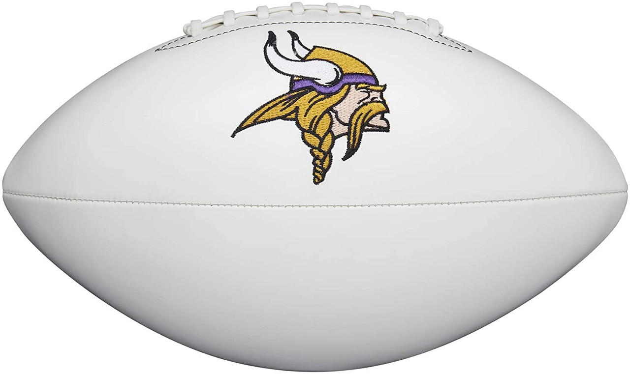 Minnesota Vikings Full Size Official NFL Autograph Signature Series White  Panel Football by Wilson