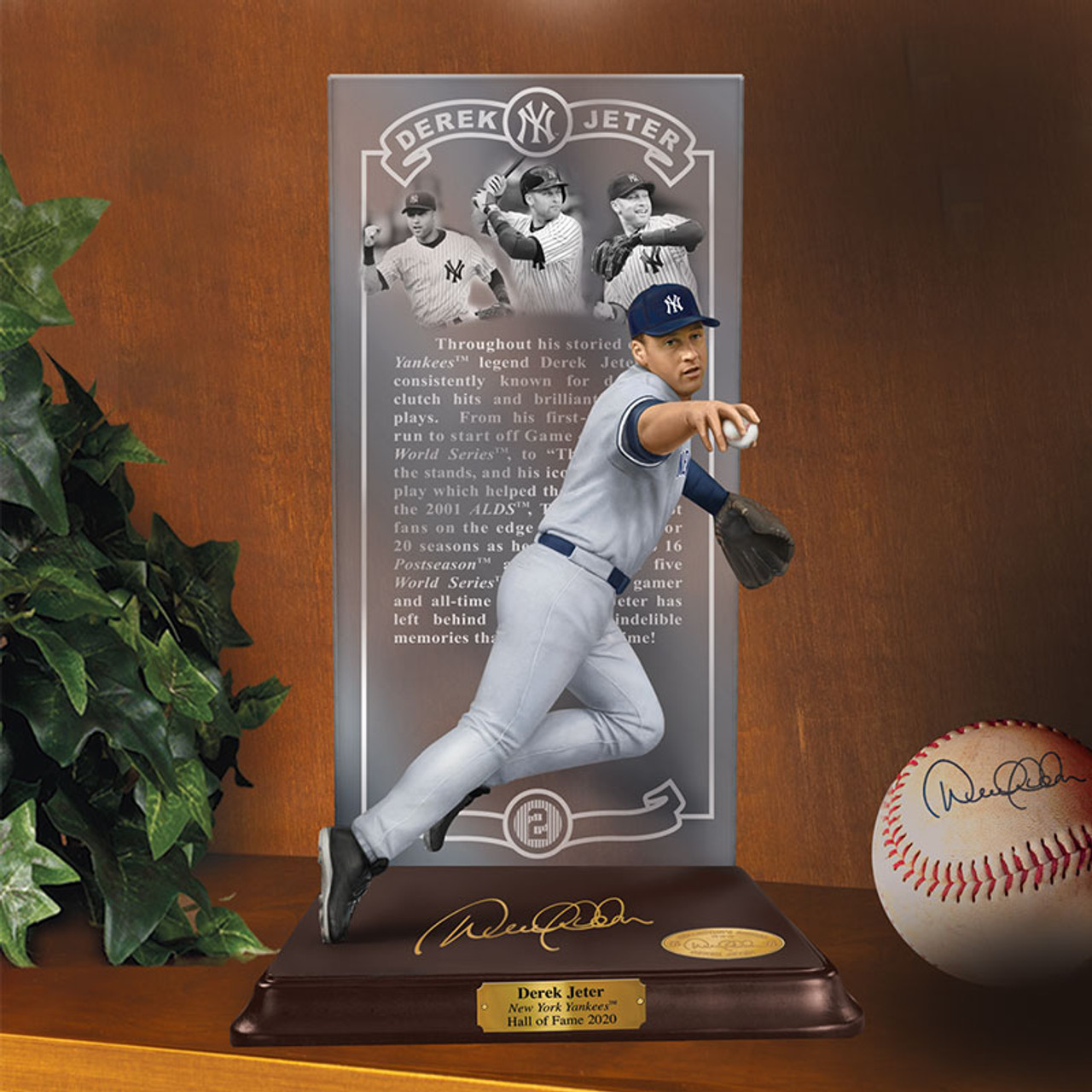 Derek Jeter New York Yankees Framed 15 x 17 Hall of Fame Career Collage with A Capsule Game-Used Dirt - Limited Edition 1000