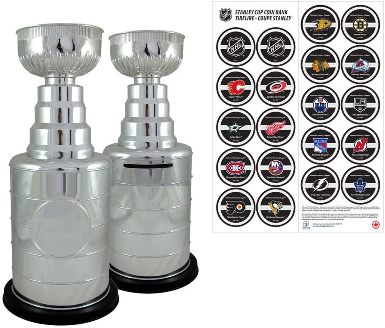 Las Vegas Golden Knights NHL Stanley Cup Chrome 14 Trophy Coin Bank