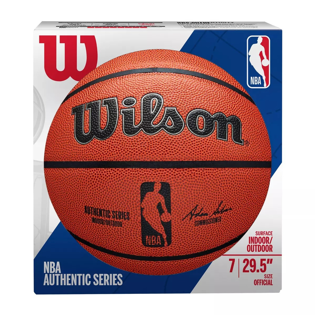 Wilson NBA Authentic Outdoor Basketball, Brown, Size 29.5 in.