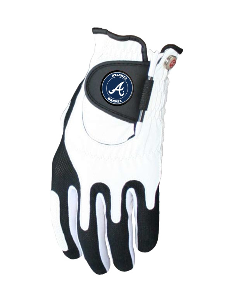 Zero Friction MLB Atlanta Braves White Golf Glove, Left Hand