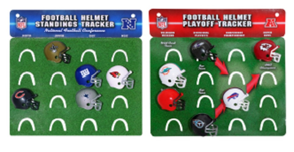 NFL Football 32 Team Helmet Standings Tracker Display Set with
