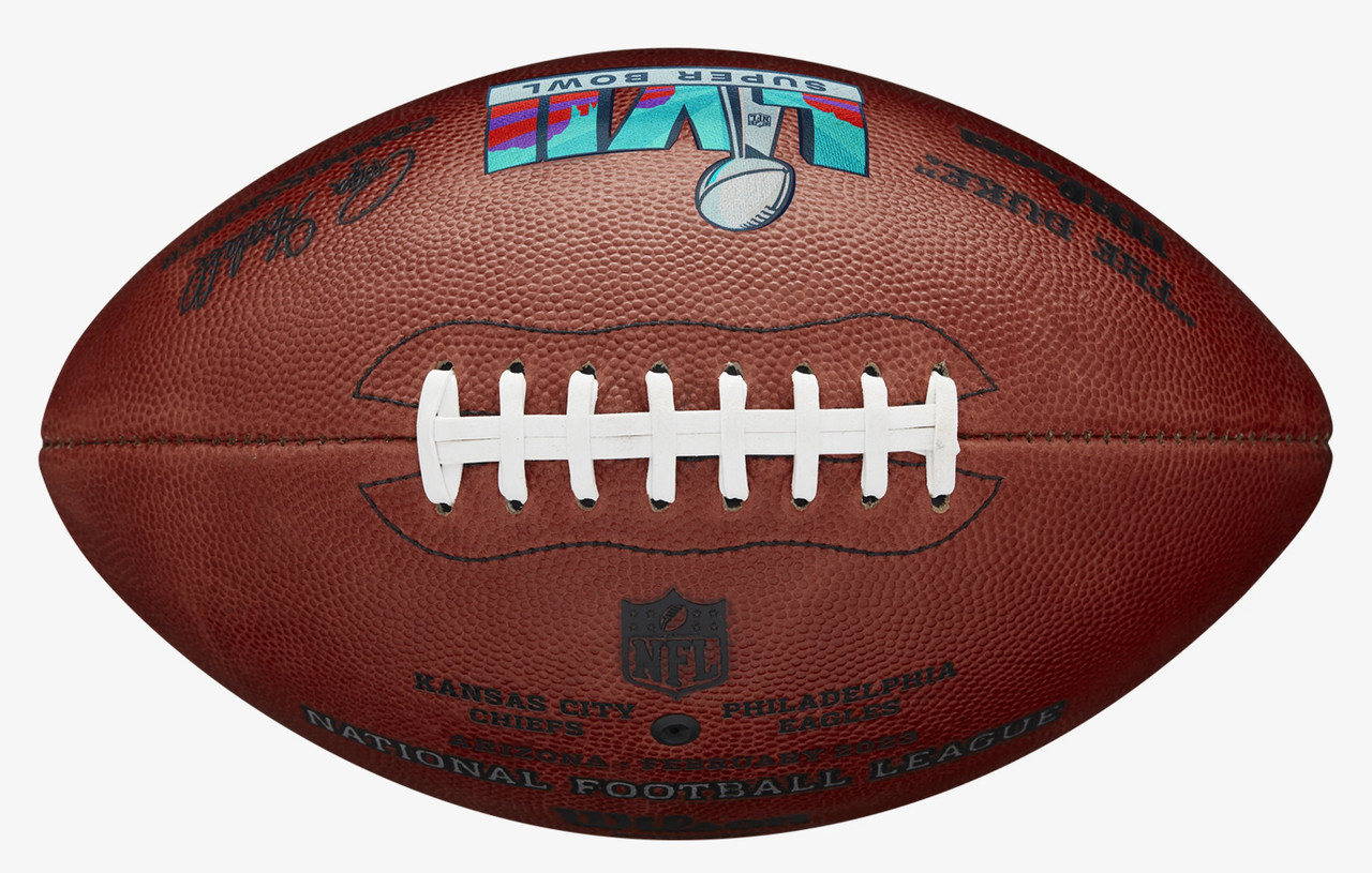 Super Bowl LVII (Fifty-Seven) 57 Philadelphia Eagles vs. Kansas City Chiefs  Official Leather Authentic Game Football by Wilson