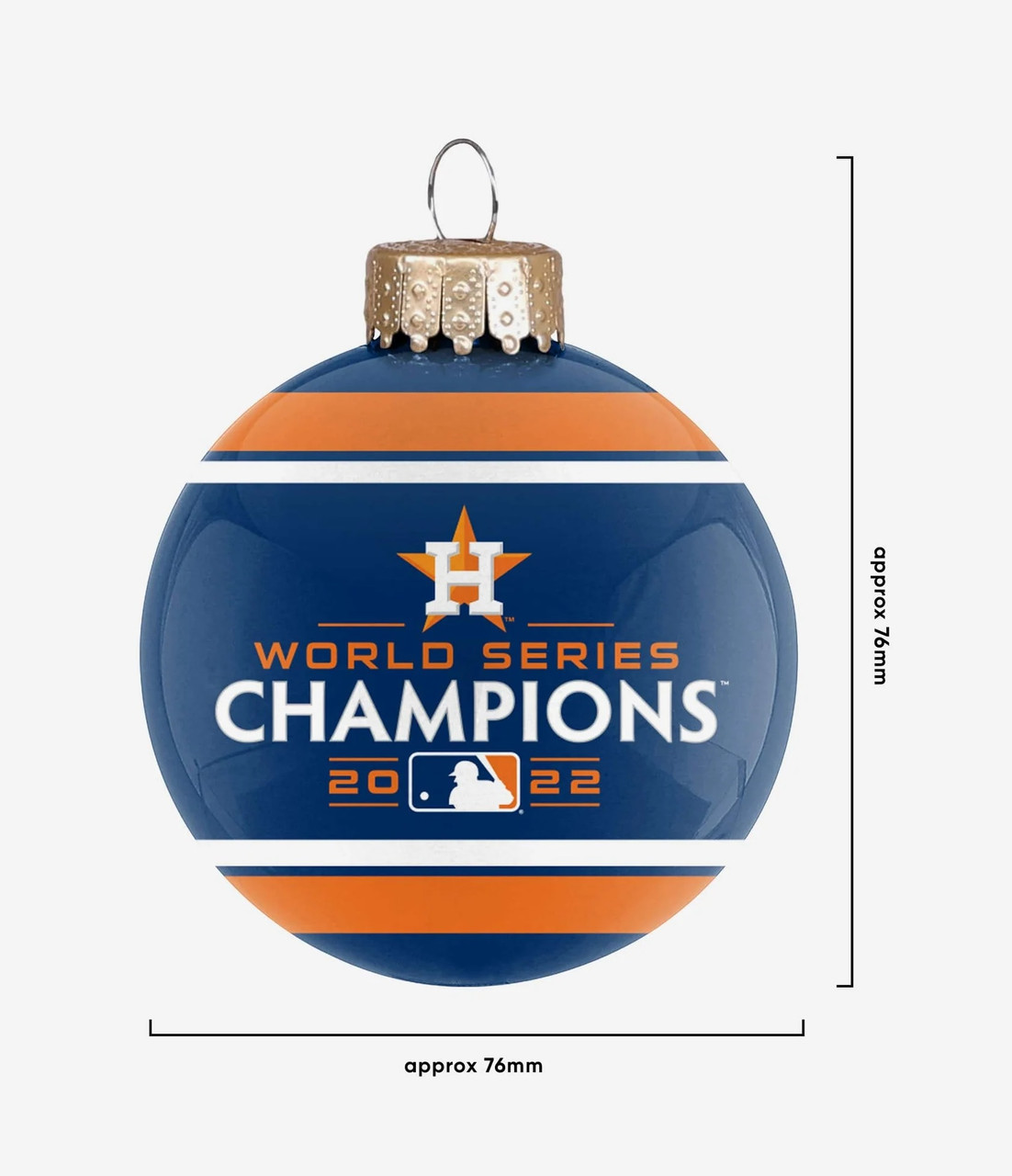 Houston Astros 2022 World Series Champions Glass Ball Christmas