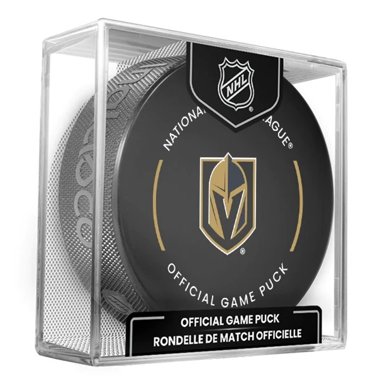 Las Vegas Golden Knights Inglasco Official NHL Hockey Game Puck in Cube  with Heat Sensitivity