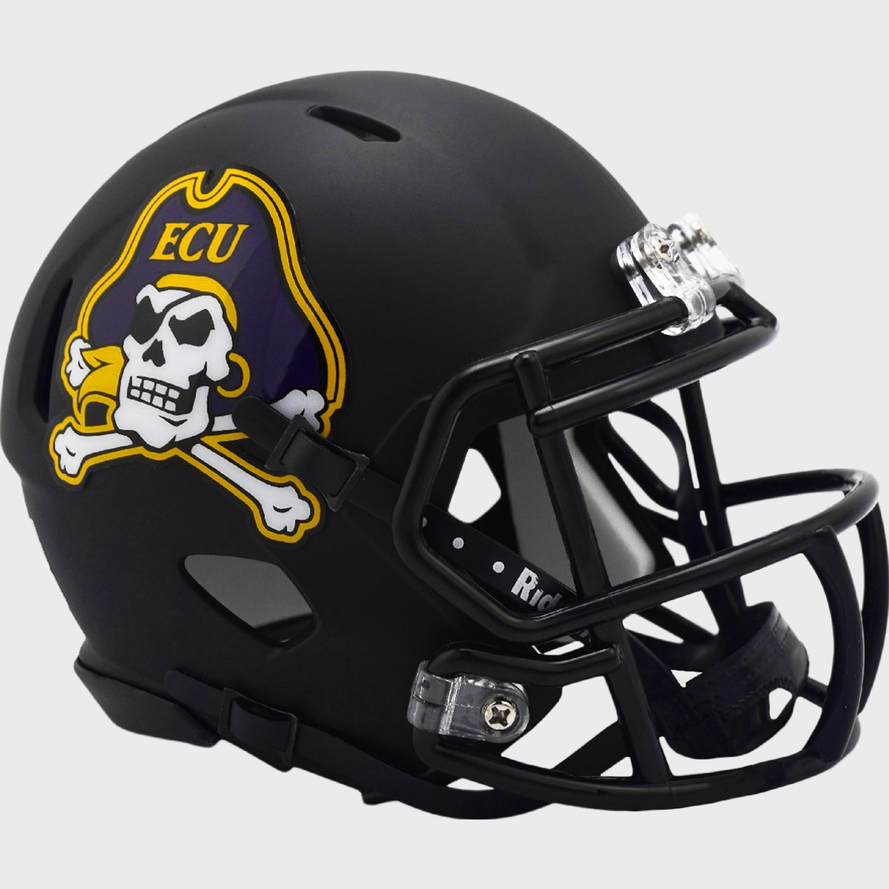 East Carolina Pirates ECU Matte Black Revolution SPEED Mini Football Helmet