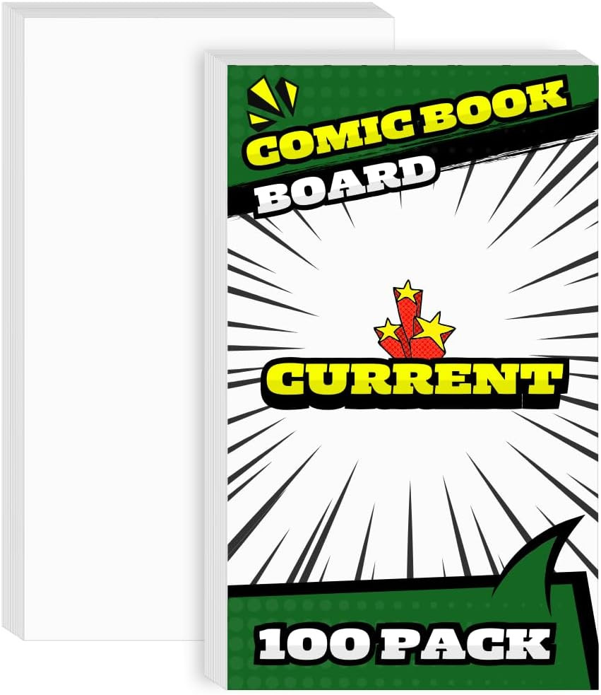 Full-Back Comic Book Backing Boards – 6 3/4 X 10 1/2 Inches – Acid-Free, Extra Thick (50 Pack)