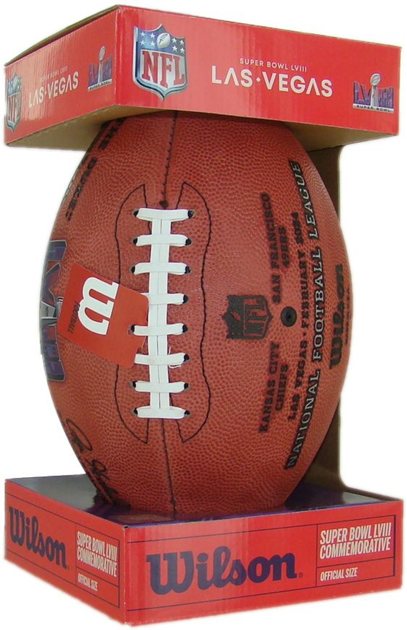 Super Bowl LVIII (Fifty-Eight) 58 San Francisco 49ers vs. Kansas City  Chiefs Official Leather Authentic Game Football by Wilson