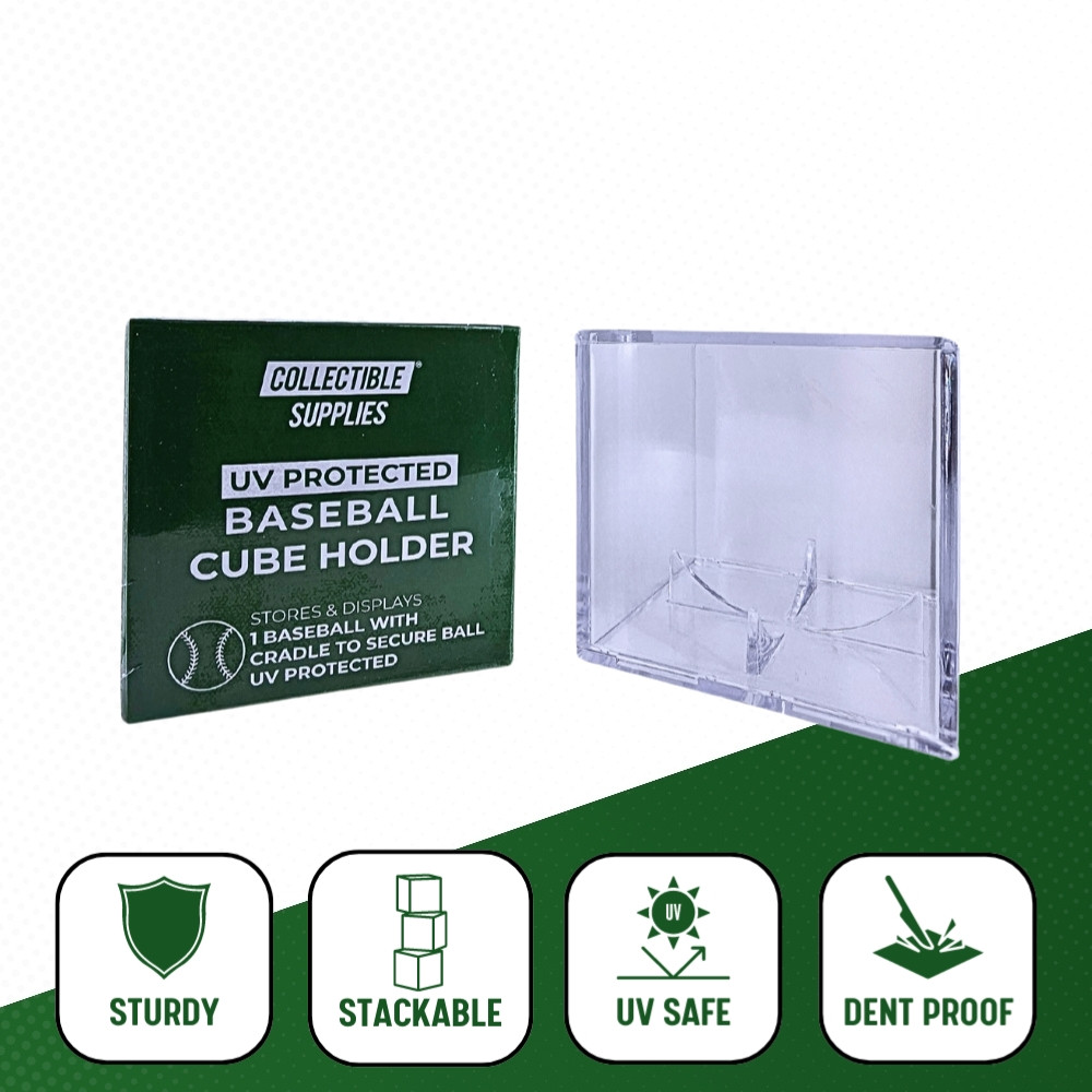 UV Protected Baseball Display Case | Acrylic Baseball Cube Clear