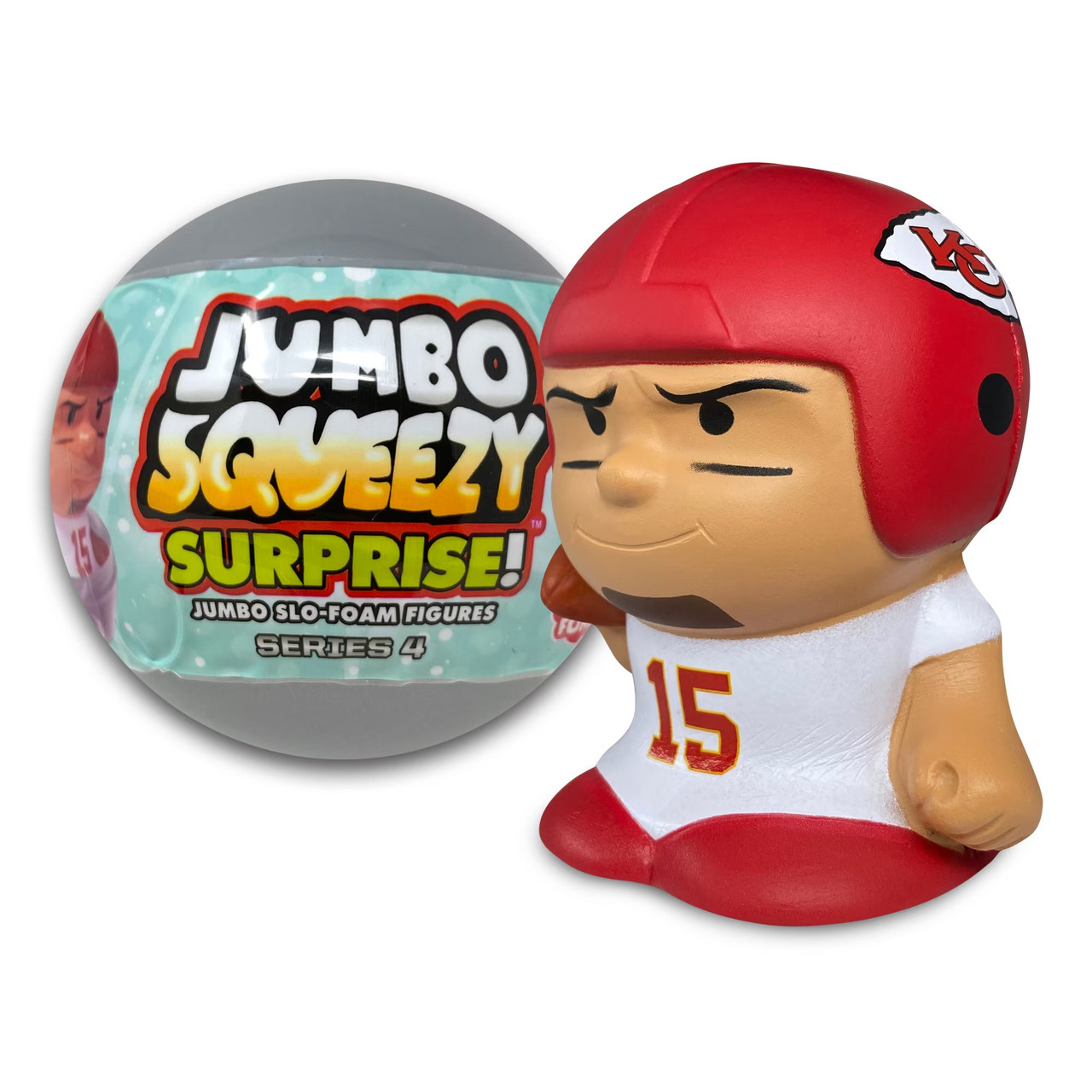 3 Pack - NFL Football Jumbo SqueezyMates Capsules - Series 4