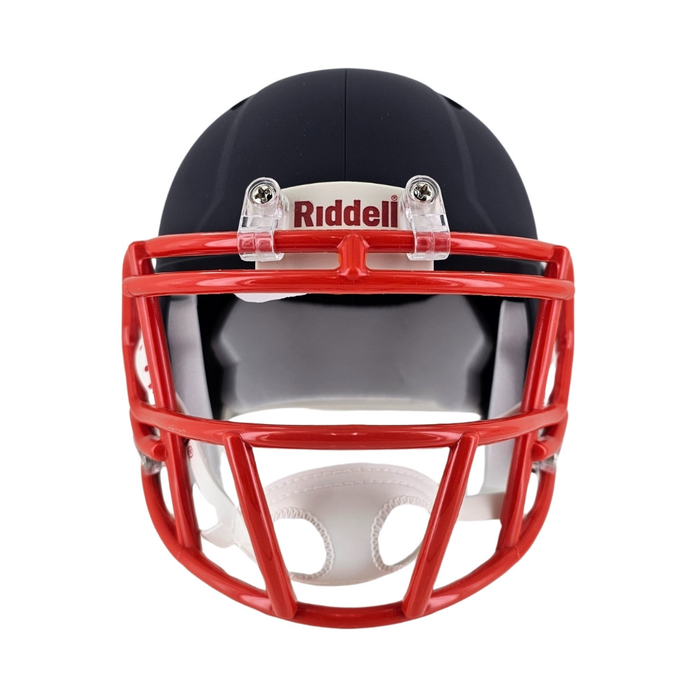 Matte Navy Blue with Orange Mask Blank Riddell Revolution SPEED Mini Football  Helmet - Collectible Supplies